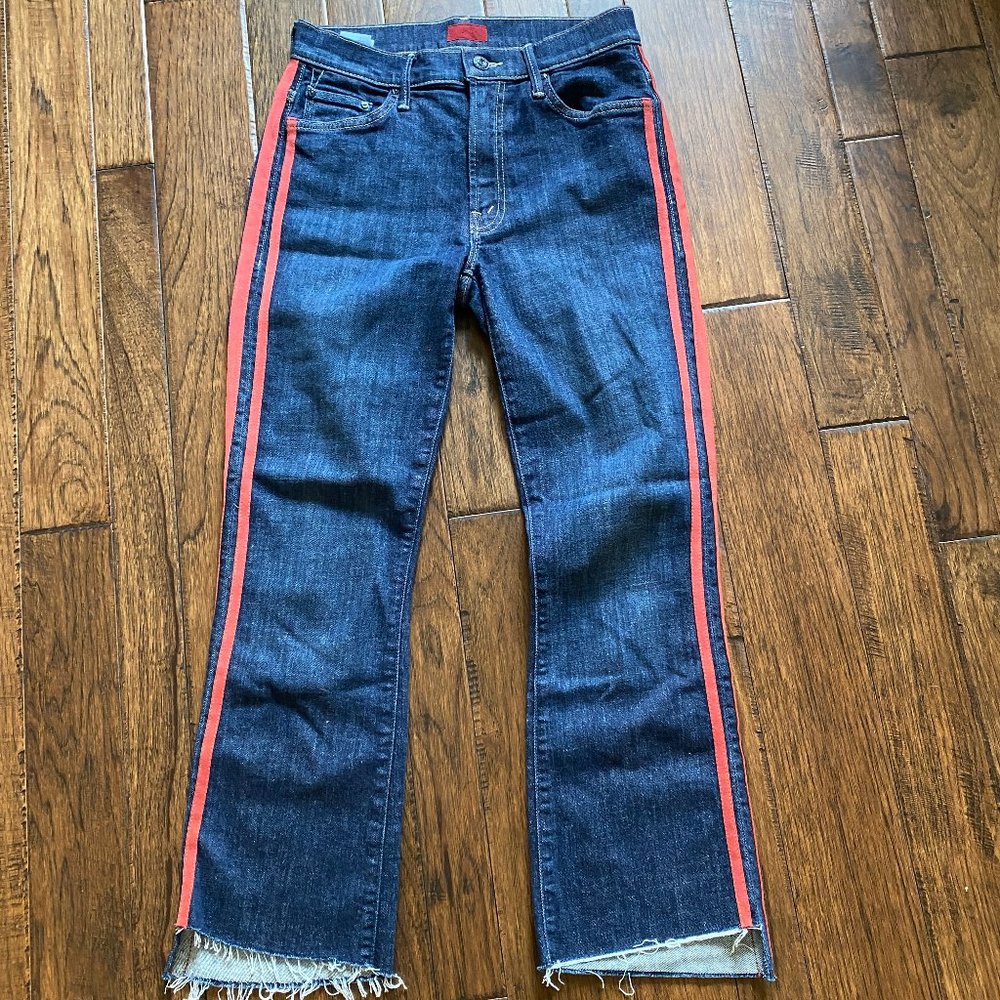 Mother Red Stripe Denim Size 26